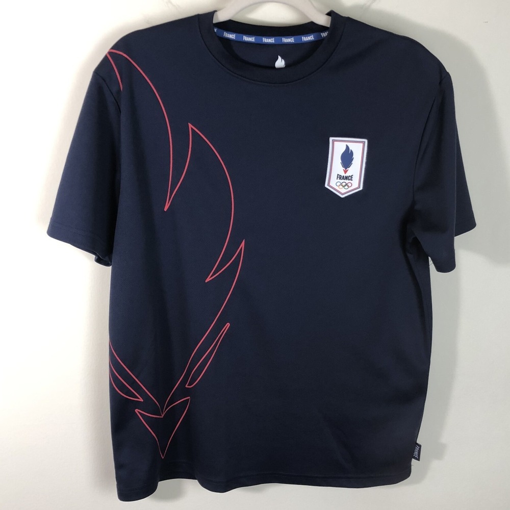 Paris 2024 Olympics Team France Weeplay Jersey Shirt Mens Medium Navy Sports